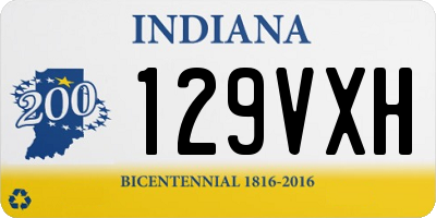 IN license plate 129VXH