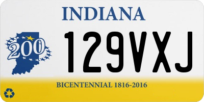 IN license plate 129VXJ