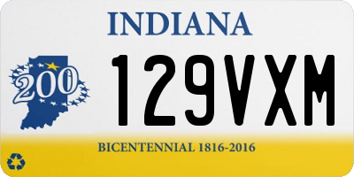 IN license plate 129VXM