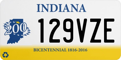 IN license plate 129VZE