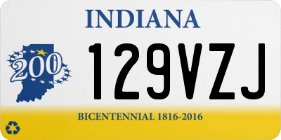 IN license plate 129VZJ