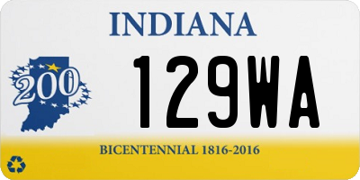 IN license plate 129WA