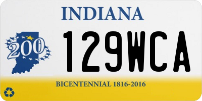 IN license plate 129WCA