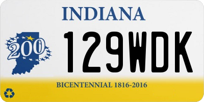 IN license plate 129WDK