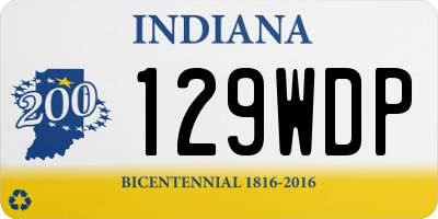 IN license plate 129WDP