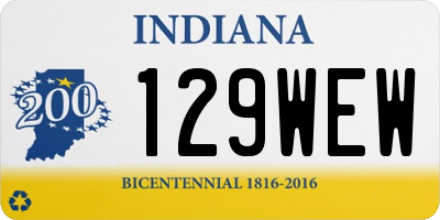 IN license plate 129WEW