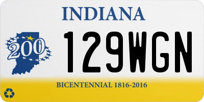 IN license plate 129WGN