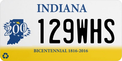 IN license plate 129WHS