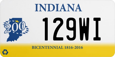 IN license plate 129WI
