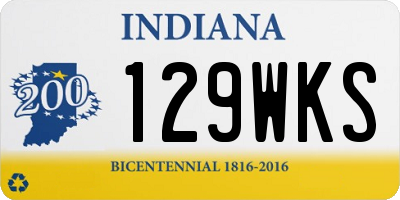IN license plate 129WKS