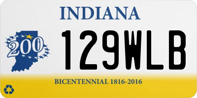 IN license plate 129WLB