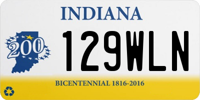 IN license plate 129WLN