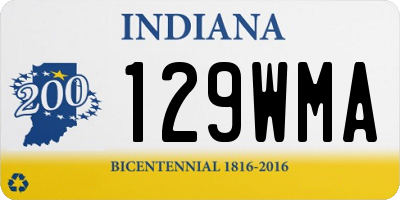 IN license plate 129WMA
