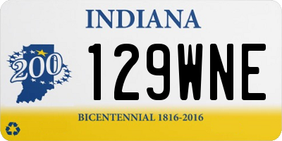 IN license plate 129WNE