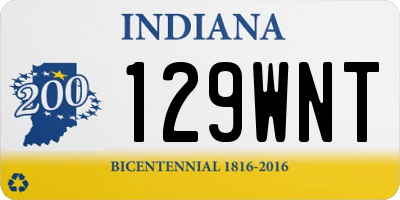IN license plate 129WNT