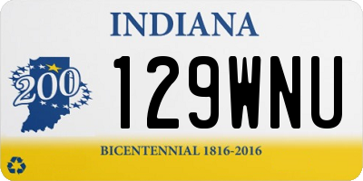IN license plate 129WNU