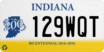 IN license plate 129WQT