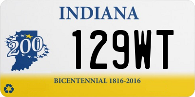 IN license plate 129WT
