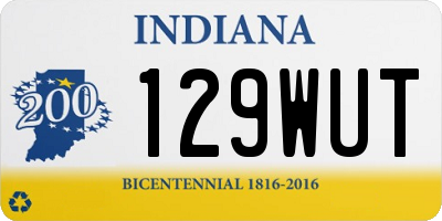 IN license plate 129WUT