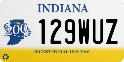 IN license plate 129WUZ