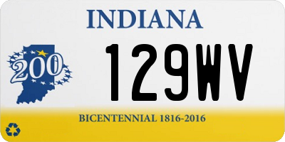 IN license plate 129WV