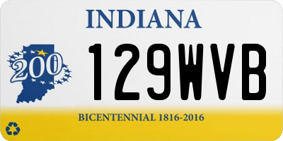 IN license plate 129WVB
