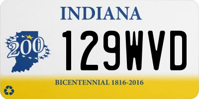 IN license plate 129WVD