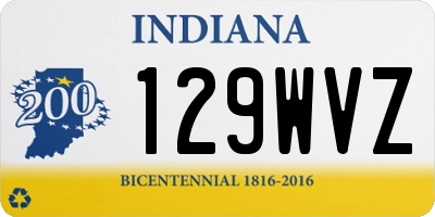 IN license plate 129WVZ