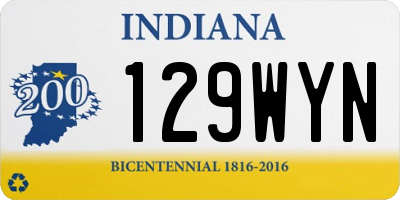 IN license plate 129WYN