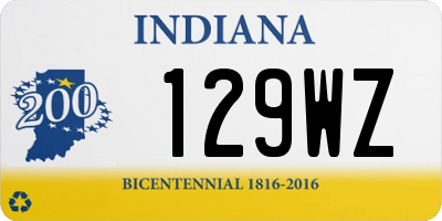 IN license plate 129WZ