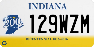IN license plate 129WZM