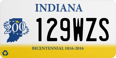IN license plate 129WZS