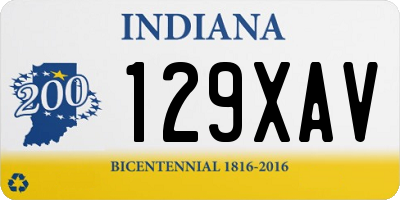 IN license plate 129XAV