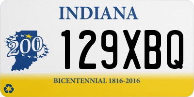 IN license plate 129XBQ