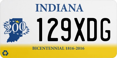 IN license plate 129XDG