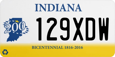 IN license plate 129XDW