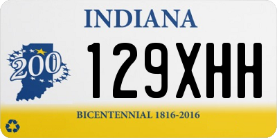 IN license plate 129XHH