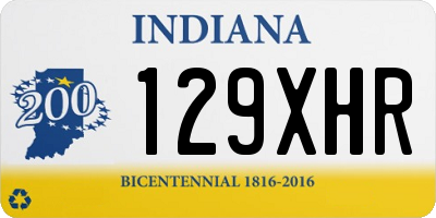 IN license plate 129XHR