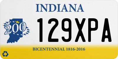 IN license plate 129XPA