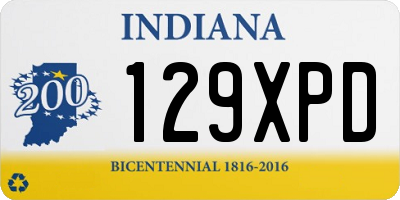 IN license plate 129XPD