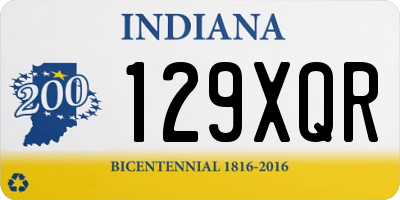IN license plate 129XQR