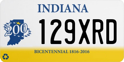 IN license plate 129XRD