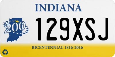 IN license plate 129XSJ