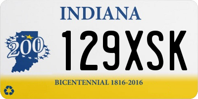 IN license plate 129XSK