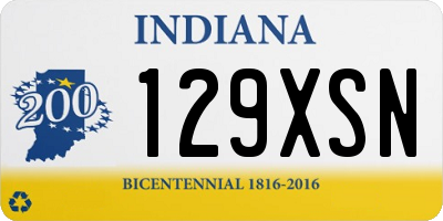 IN license plate 129XSN