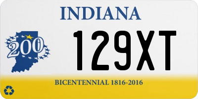 IN license plate 129XT
