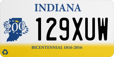 IN license plate 129XUW