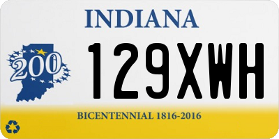 IN license plate 129XWH