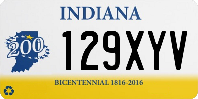 IN license plate 129XYV