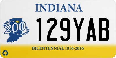 IN license plate 129YAB